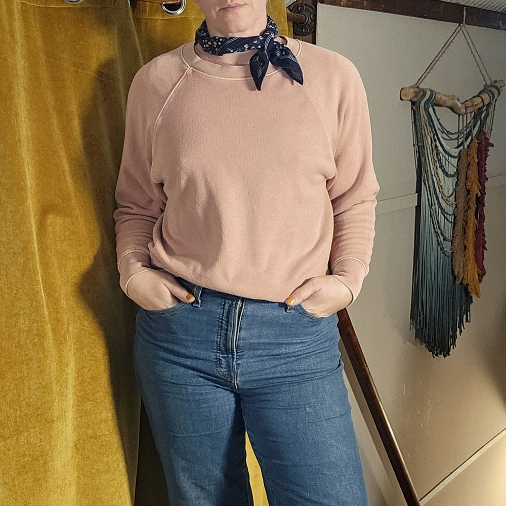 Aerie Pink Textured Sweatshirt - Picture 4 of 7